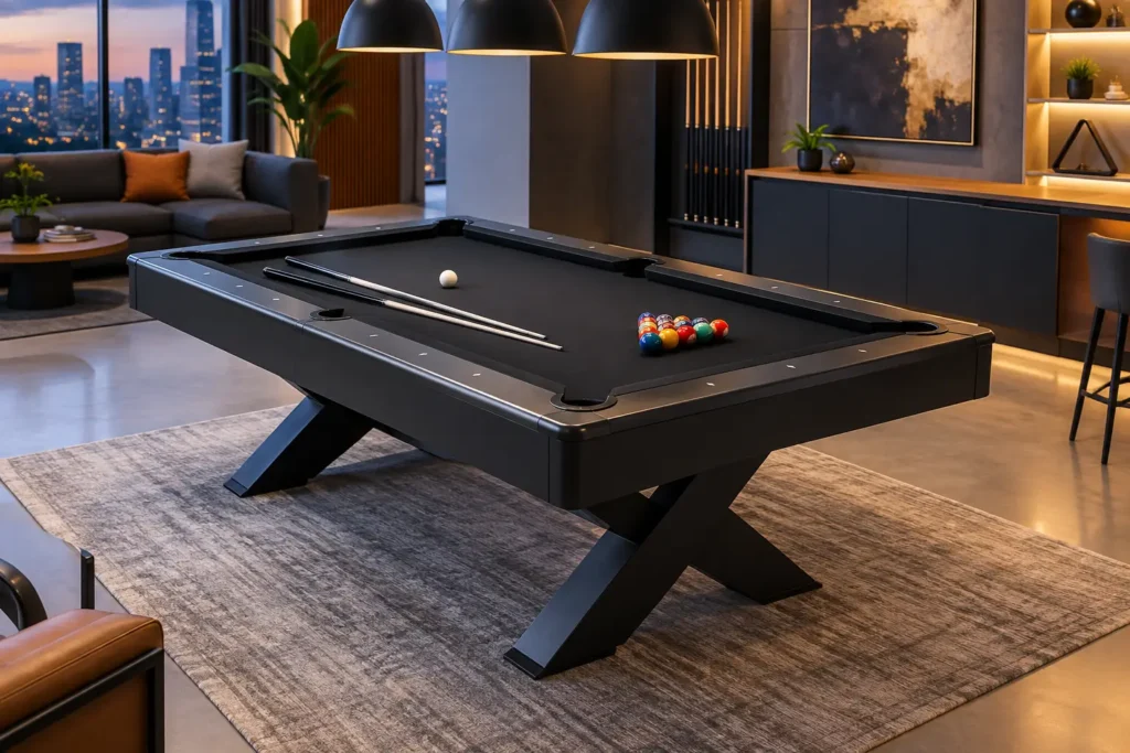 Black Pool Table Ideas for a Modern Game Room