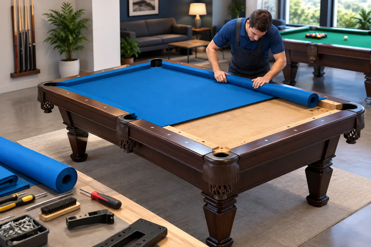 Pool Table Repair and Refelting Done Right