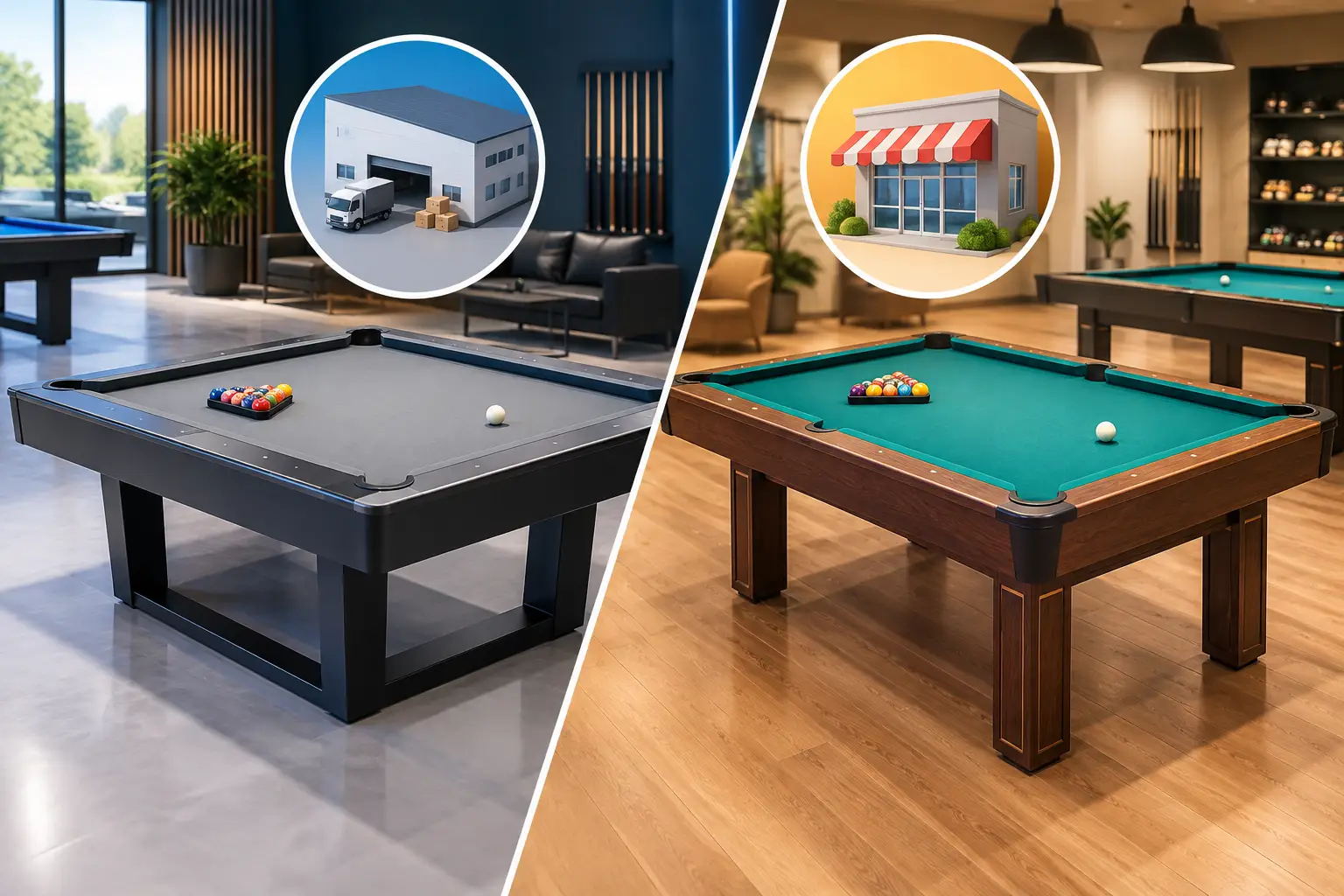 Dealer Direct Versus Retail Tables Compared